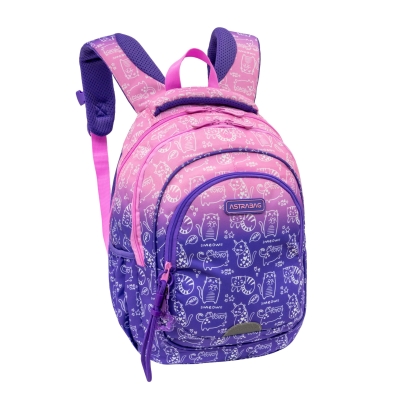 Plecak AstrABag Kitty AB330 fioletowo rózowy