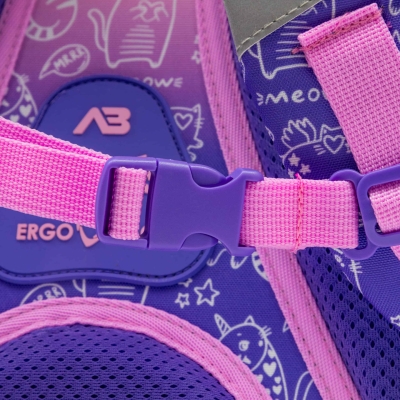 Plecak AstrABag Kitty AB330 fioletowo rózowy