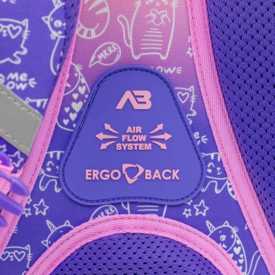 Plecak AstrABag Kitty AB330 fioletowo rózowy