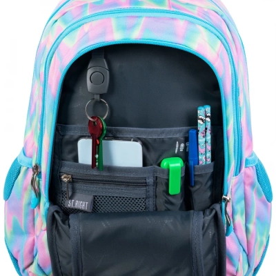 Plecak 3 -komorowy bubble gum St.right BP26