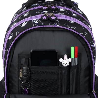 Plecak Kuromi Black 4 komorowy BPL-58 licencja