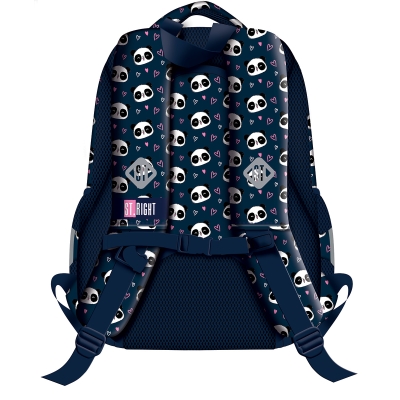 Plecak szkolny 3-komory granatowy z pandą BP26 Love Panda