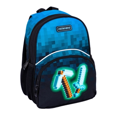 Plecak dla przedszkolaka z pikselami blue pixel Astrabag AK300