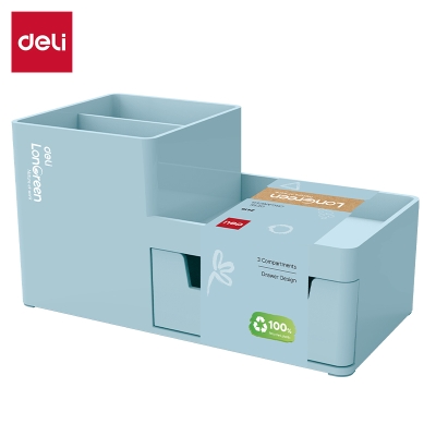 Przybornik na biurko niebieski Z419 Longreen Deli