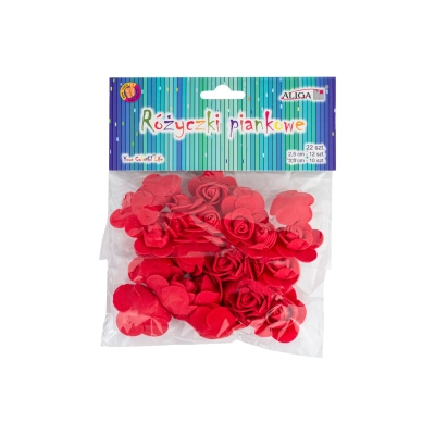 Rózyczki Piankowe Pkw-9563 czerwone 22 sztuki