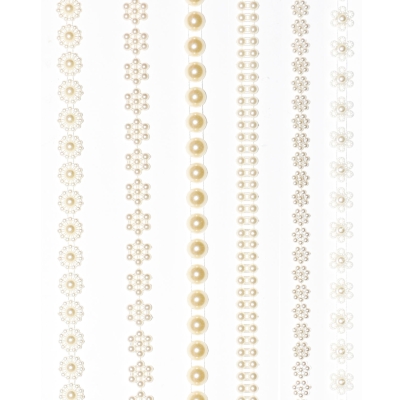 Tasiemki perłowe 150cm 12 sztuk