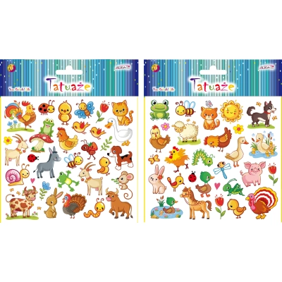 Tatuaż do ciała dla dzieci ze zwierzątkami Tat-6225