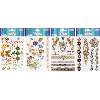 Tatuaże do ciała kolorowe Tat-6775 14,5x19,5cm mix wzorów