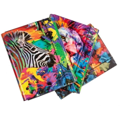 Teczka skrzydłowa A4 na gumkę 4cm Afryka Vaupe