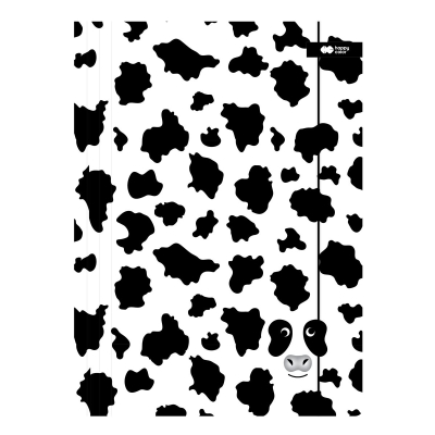 Teczka z gumką A4+ Happy-color Black&White Krowa