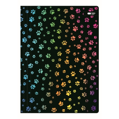 Teczka z gumką A4+ Happy-color Miaow Czarna