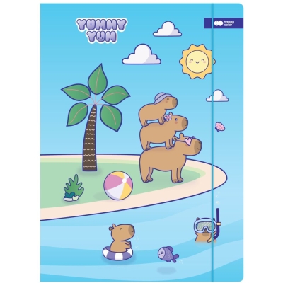 Teczka z gumką A4+ Happy-color Kapibara Yummy Yum