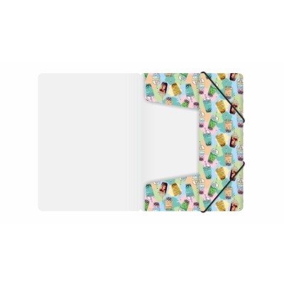 Teczkaz gumką plastikowa A4 PP Bubble