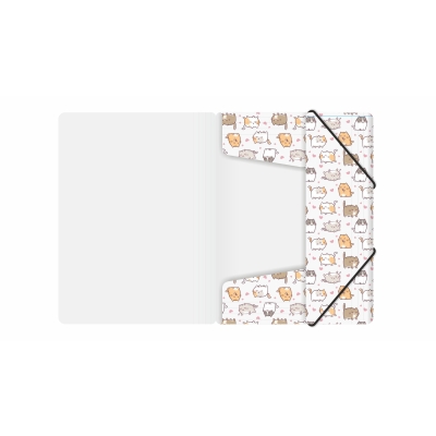 Teczkaz gumką plastikowa A4 PP Kittens