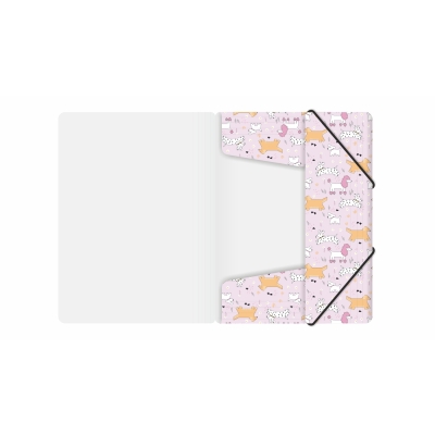 Teczkaz gumką plastikowa A4 PP Puppies