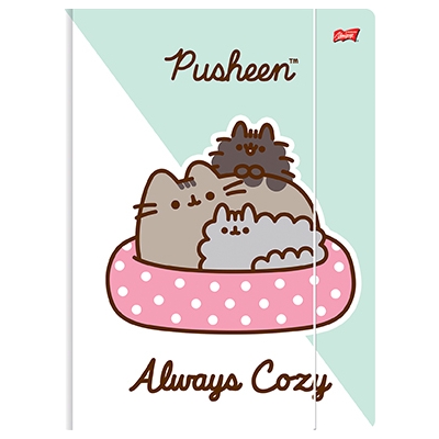 Teczka z gumką dla dziewczynki pusheen kotek