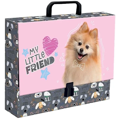 Teczka z rączką gruba A4 XL Little Friend Sweet Pomeranian