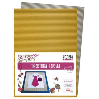 Tektura Falista B4 srebrna złota po 5 sztuk
