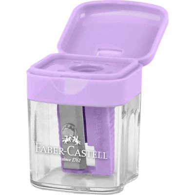 Temperówka Faber-Castell pojedyncza z pojemnikiem mix kolor