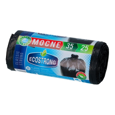 Worki na śmiecie czarne 35l 25 sztuk ecostrong