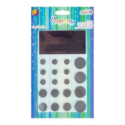 Zestaw magnesów czarnych Mag-3478 24 sztuki