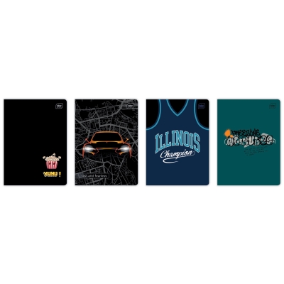 Zeszyt A5 32 kolorowa 3 linia wąska Trends Boys Interdruk