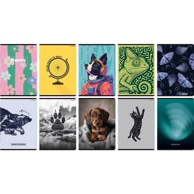 Zeszyt A5 80 kratka basic dobry i tani mix