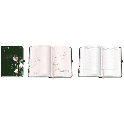 Kalendarz książkowy A5 192K Beauty Sweet Peas 2027 Interdruk