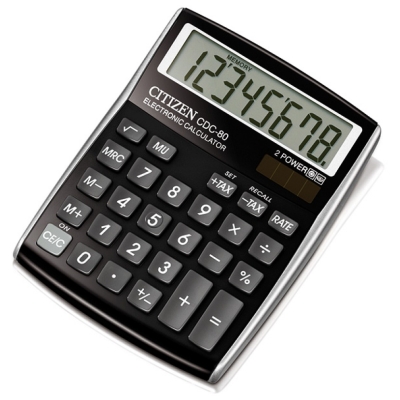 Kalkulator biurowy 8 cyfrowy Citizen CDC80