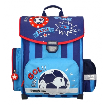 Lekki tornister z piłką bambino football