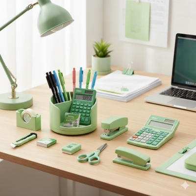 Kalkulator biurowy 12-Cyfrowy zielony M412 Longreen Deli