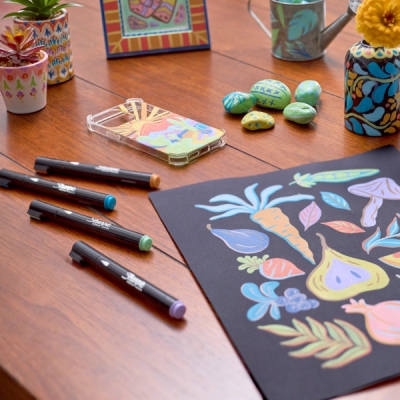 Zestaw markery sharpie akrylowe 12 kolorów końcówka pędzelkowa