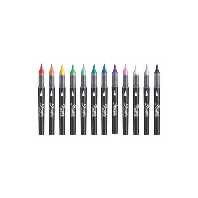 Zestaw markery sharpie akrylowe 12 kolorów końcówka pędzelkowa