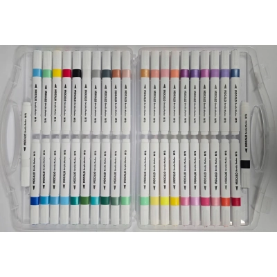 Markery akrylowe 42 kolorów M&G Mocalo mocne plastikowe opak