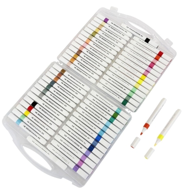 Markery akrylowe 54 kolorów M&G Mocalo mocne plastikowe opak