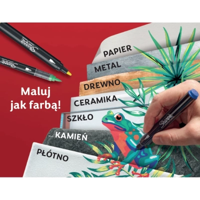 Markery sharpie akrylowe 5 kolor końcówka pędzelkowa