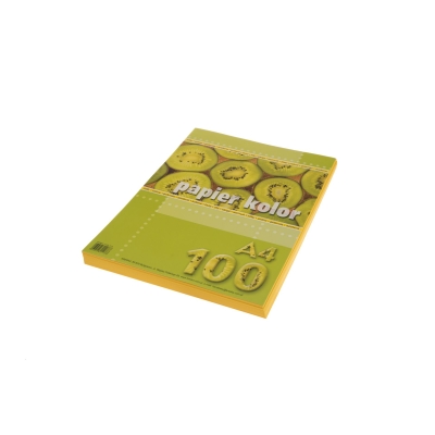 Papier kser żółty A4 80g Kreska 100 arkuszy