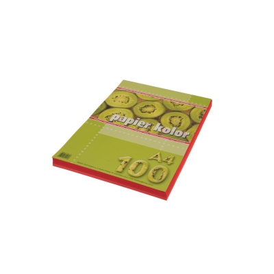 Papier ksero czerwony A4 80g Kreska 100 arkuszy