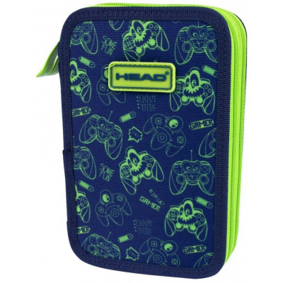 Piórnik podwójny dla chłopca Head Gamer