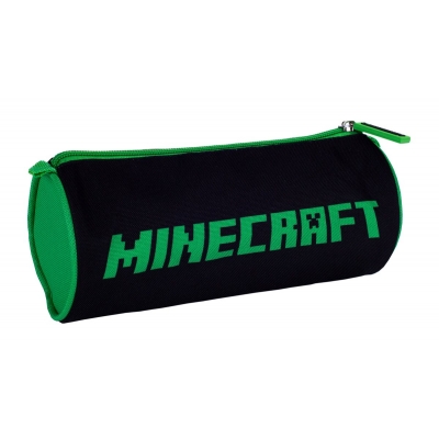 Piórnik saszetka okrągła Minecraft zielono-czarny