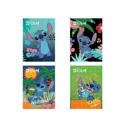 Zeszyt Stitch A5 32 kartki w linię podwójna kolor laminowany