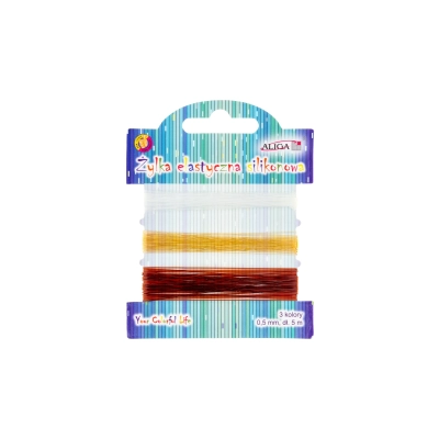 Żyłka Elastyczna Silikonowa 0,5mm 5m 3 kolory DA-7390