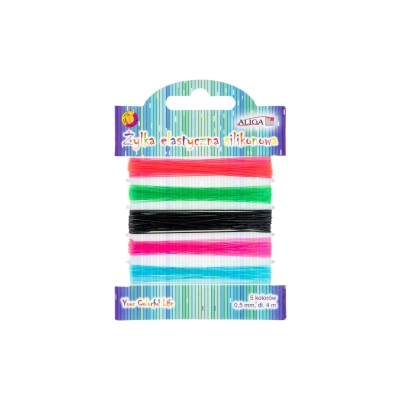 Żyłka Elastyczna silikonowa 0,5mm 4m 5 kolorów DA-7406