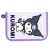 Piórnik dwuklapkowy Kuromi Violet