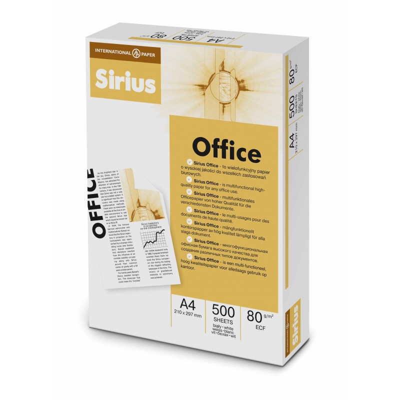 bedreiging Robijn wij Papier ksero A4 Sirius Office klasa B typ Pollux